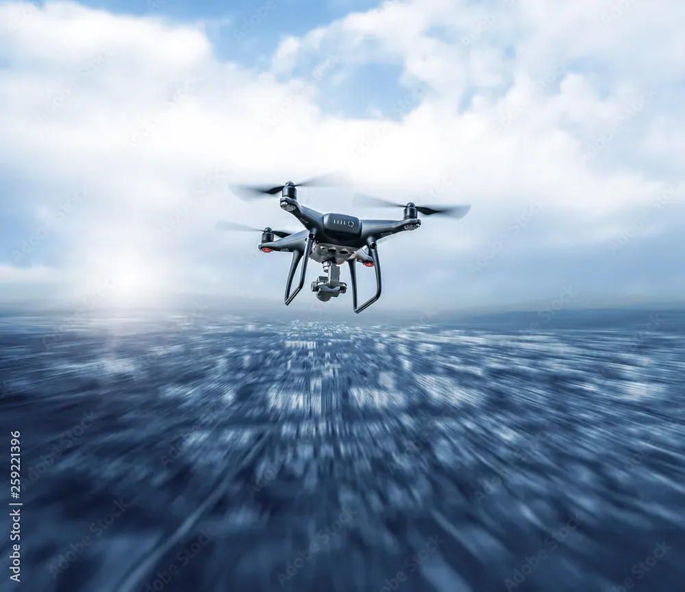 drones flying by
